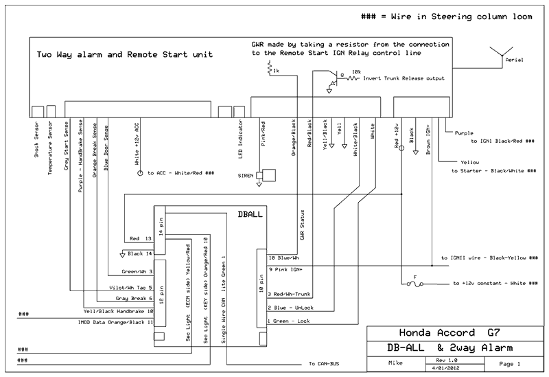2004 Honda accord alarm wiring diagram #6